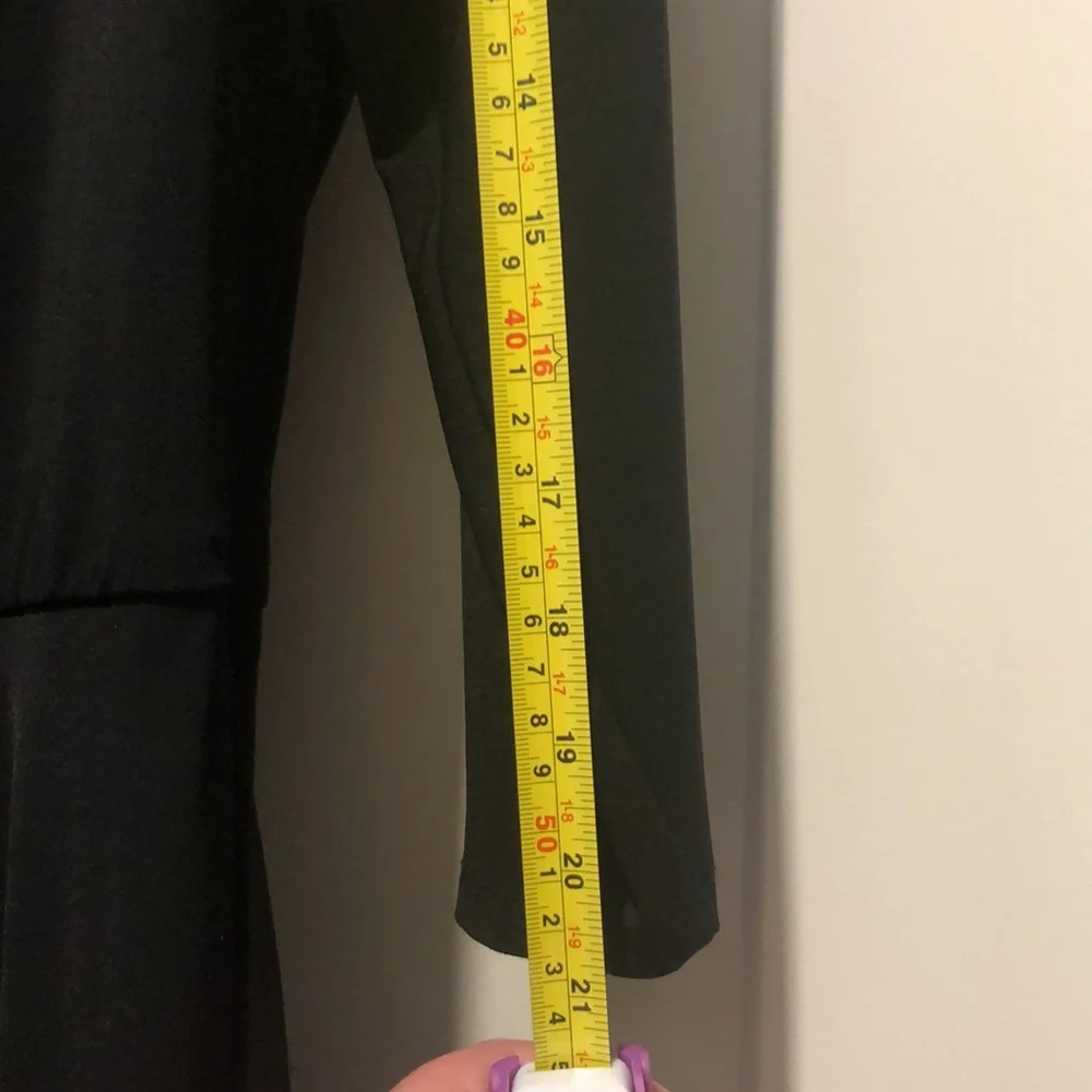 EUC [Trina Turk] Solid Black, 3/4 Sleeve, Knee-Length Draped Dress Womens Sz 6 - Picture 12 of 16